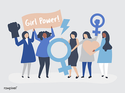 Girl Power Vector by rawpixel on Dribbble