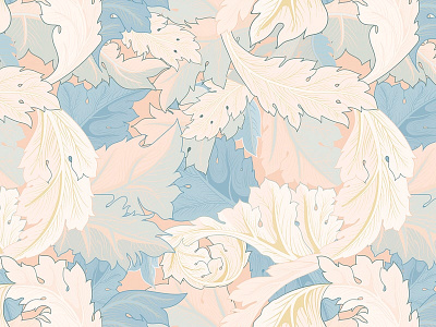 Floral pattern inspired by William Morris's design