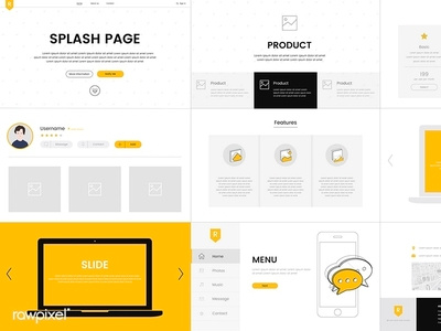 To yellow or not to yellow? graphic illustration minimal page site splash page template template design ui ux vector web website yellow