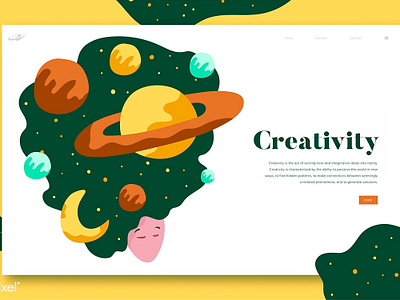 Landing Page: Creativity art branding design digital art free freebie graphic illustration logo template ui ux vector web design website
