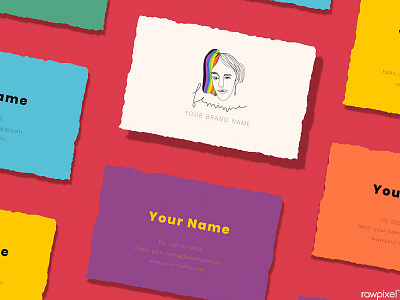 LGBTQ & Pride Month Theme Business Card Design bold brand identity branding business card colorful corporate business card corporate design corporate identity graphic identity identity branding lgbt lgbtq lgbtqia logo minimal name card pride pride month rainbow