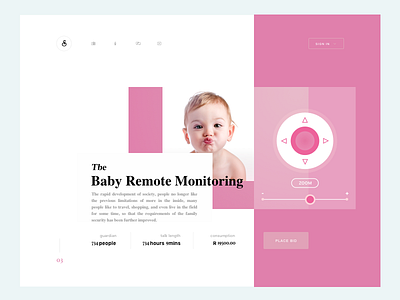 Baby Remote Monitoring design sketch visual