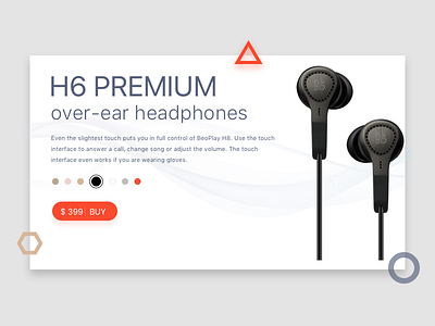 H6 Premium Over Ear Headphones design sketch visual