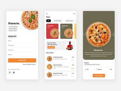 Pizza Delivery App adobe xd app design figma flat food foodui minimal design pizza pizza ui ui ui design web design