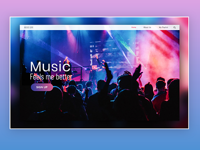 Music Band Landing Page Design band bright colors clean design colors design muisc music app music player music show music website performance ui design ux design web design web design agency