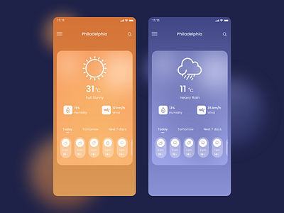 Weather App Design app design minimal design ui ui design ux design weather weather app