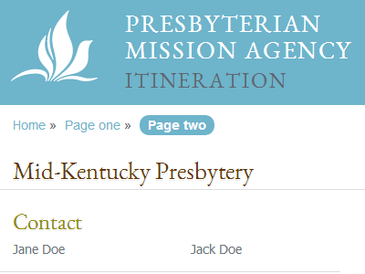 Itineration mobile pc(usa) presbyterian presbyterian mission