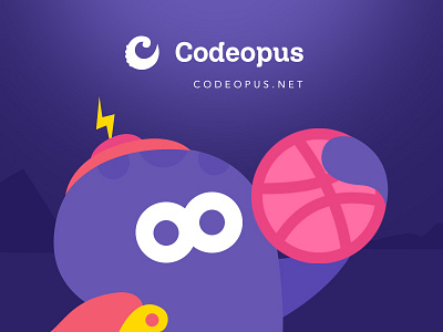 Debut Dribbble cartoon character codeopus debut first shoot octopus ui ux