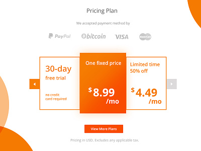 Free Pricing Plan Table free freebies payment method pricing plan ui ux