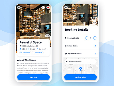 Coworking Spaces app booking booking app coworking space ios simplistic sketch ui ux workspace