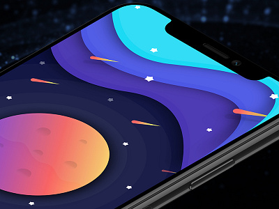 iPhone X Stars app branding design icon ios mobile sketch trend ui ux vector