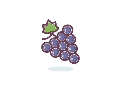 Grapes fruit grapes icon illustration