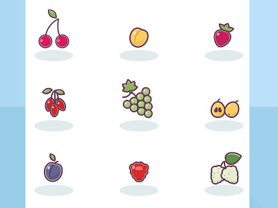 fruits design fruits icon illustration vector