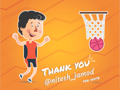 Invite design dribbble dribbble invite icon illustration thanks for invite ui vector