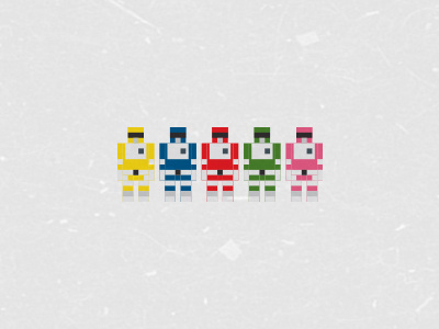 Bioman 90s anime color heroes icon mini pixel project tiny