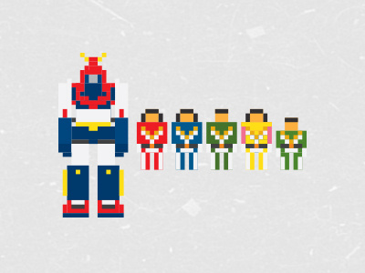 Voltes V 90s anime color heroes icon mini pixel project tiny