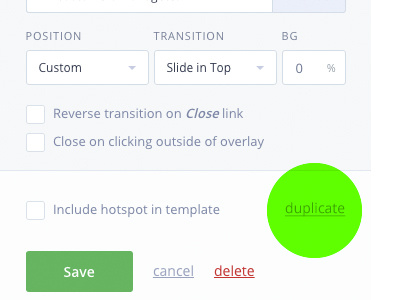 Duplicate feature for @Invision hotspot invisionapp