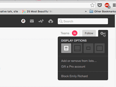 Hi @Dribbble. please fix. :D bug click dribbble dropdown hover