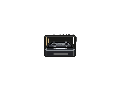 Walkman art cassette classic design pixel pixelart player vintage