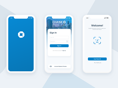 Chase Bank - #004 app bank app branding clean design icon ios ui ux designer