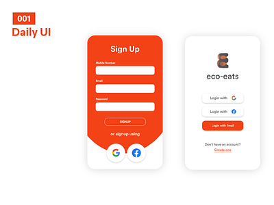 Daily UI Challenge app dailyui dailyui 001 ui ux