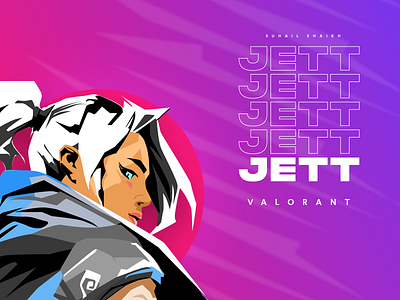 Valorant Agent Jett Vector Illustration art character game game art game design illustration illustrator jett valorant vector
