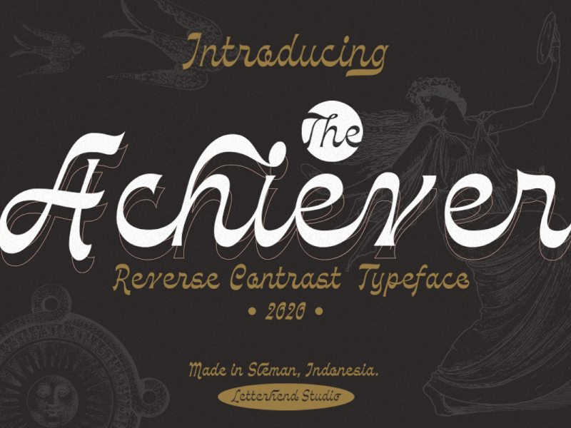 The Achiever - Reverse Contrast calligraphy