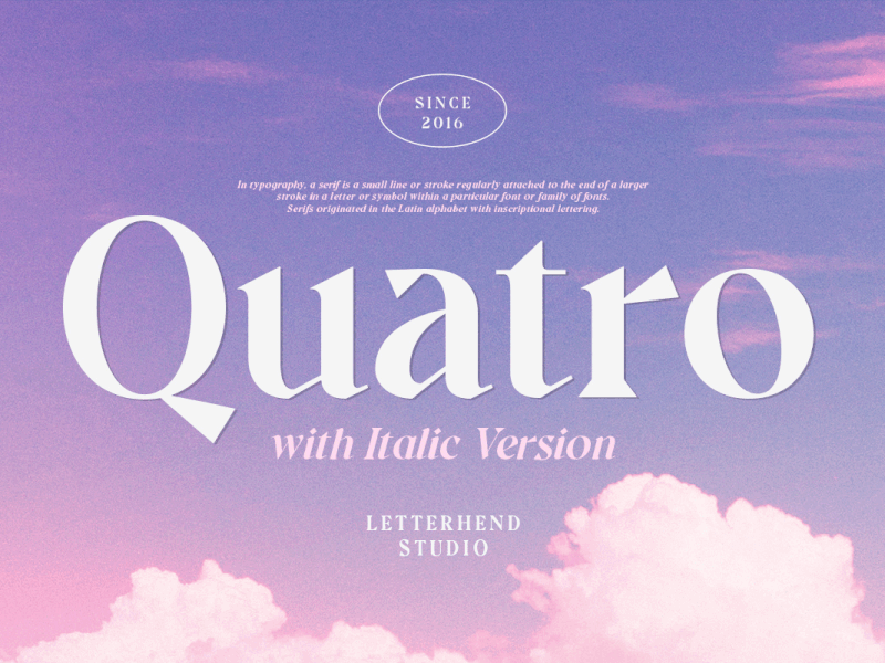 Quatro - A Modern Serif Font cool font