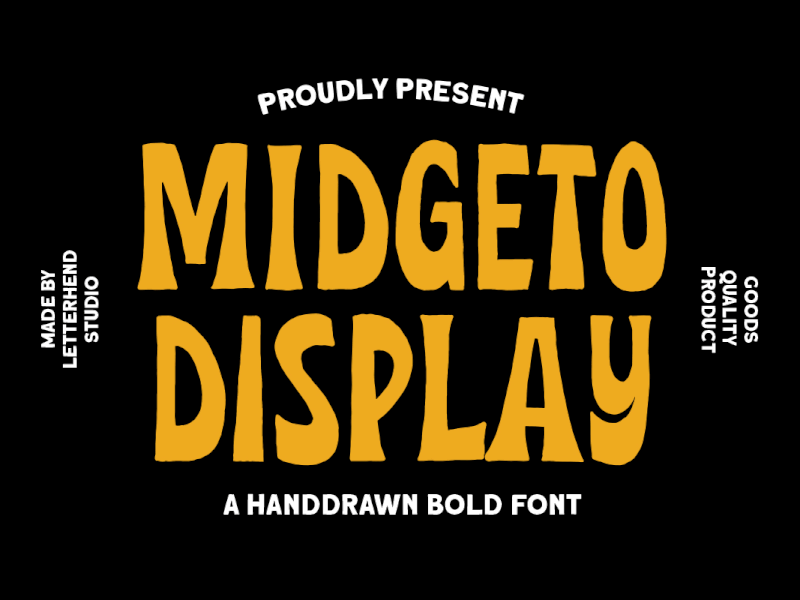 Midgeto Display - Hand Drawn Font bold font