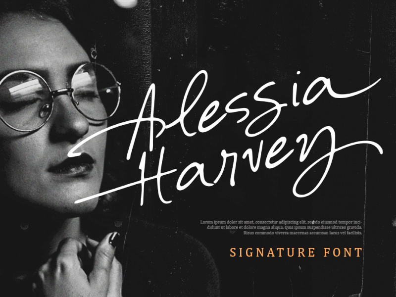 Alessia Harvey - Signature Font invitation font