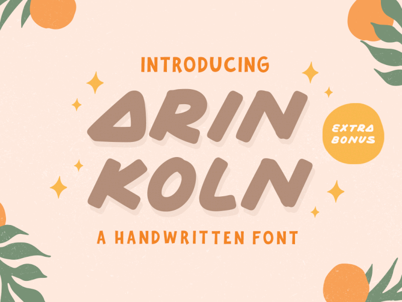 Arin Koln - Handwritten Font illustration pack ui