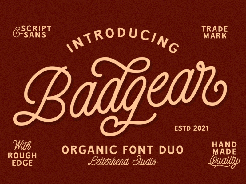 Badgear – Organic Font Duo vintage typography