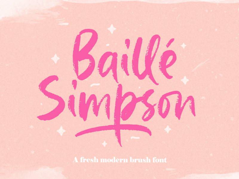 Baille Simpson – Modern Brush Script textured font
