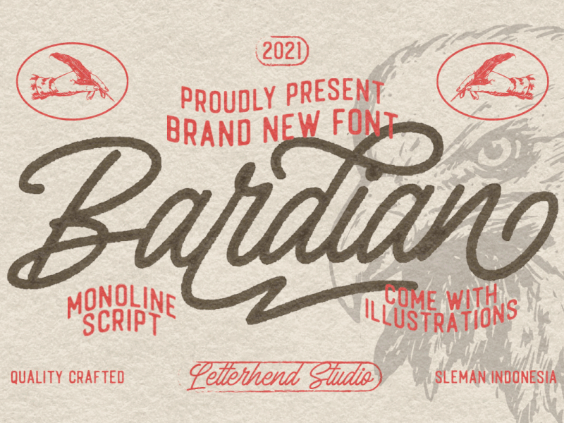 Bardian – Monoline Script nature font