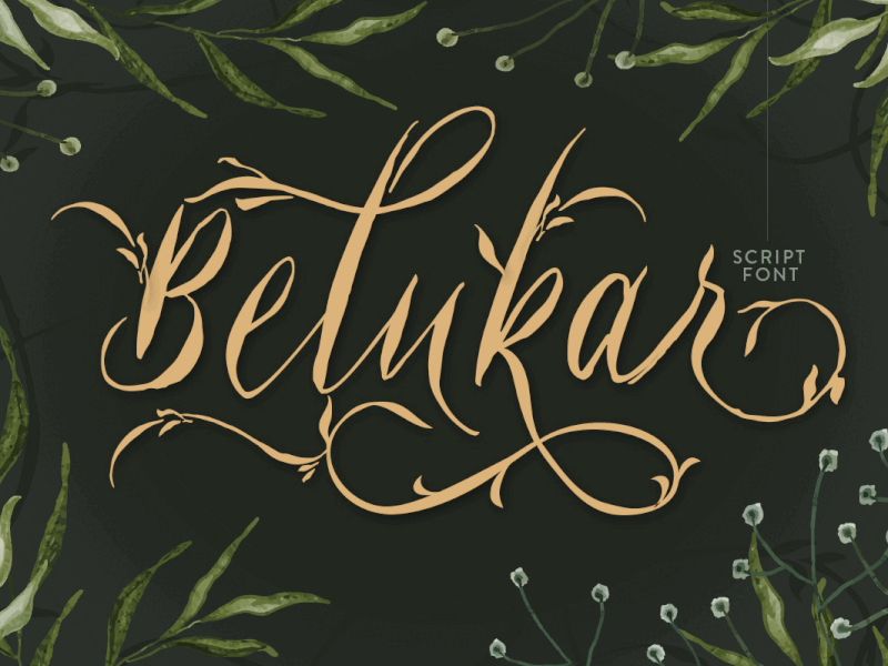 Belukar - Unique Display Script spooky font
