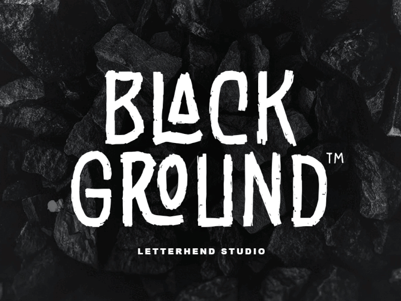 Black Ground - Rustic Typeface headline font