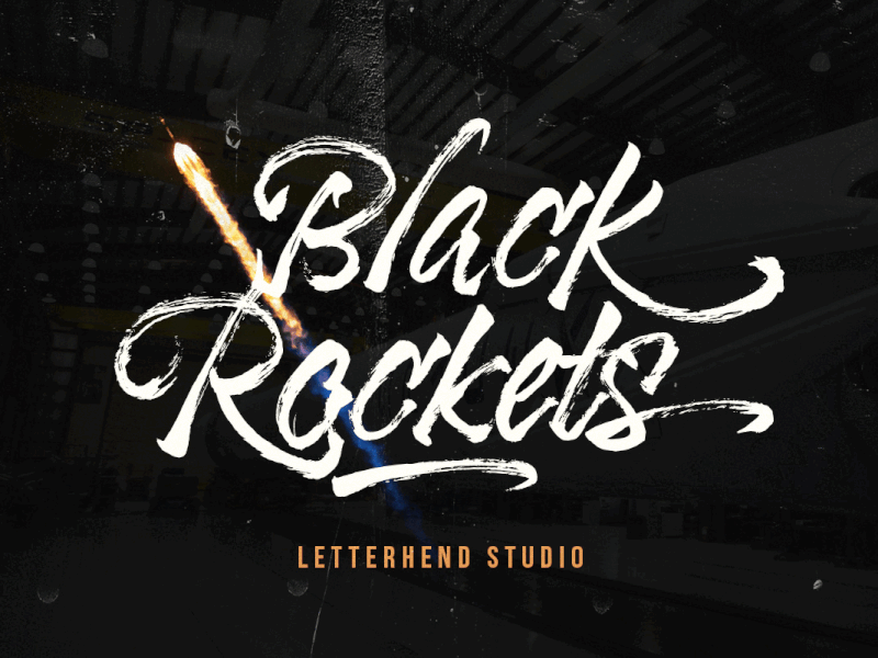 Black Rockets - Dry Brush Font rustic font