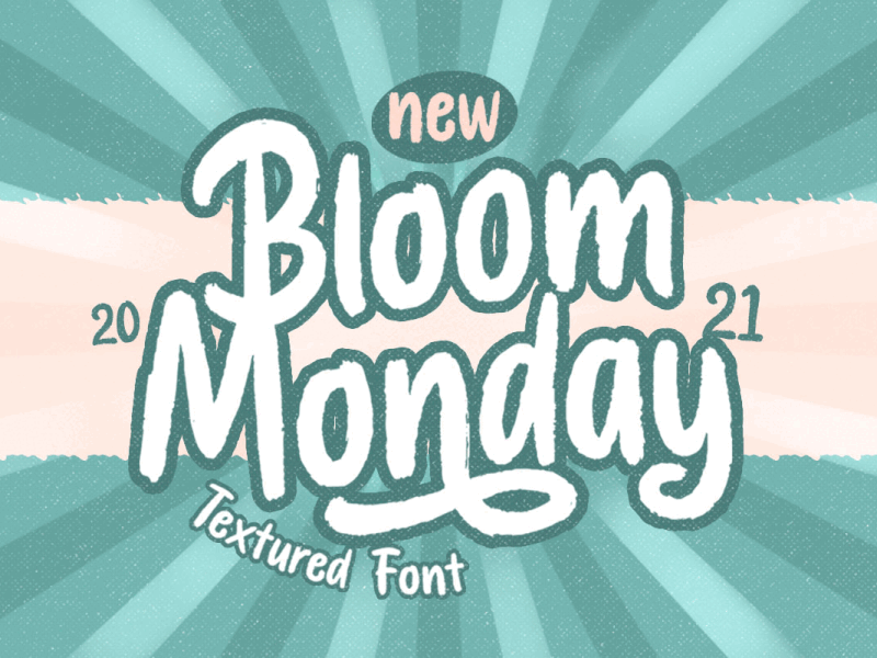 Bloom Monday – Rough Script font graphic design hand hand lettering manual drawing script