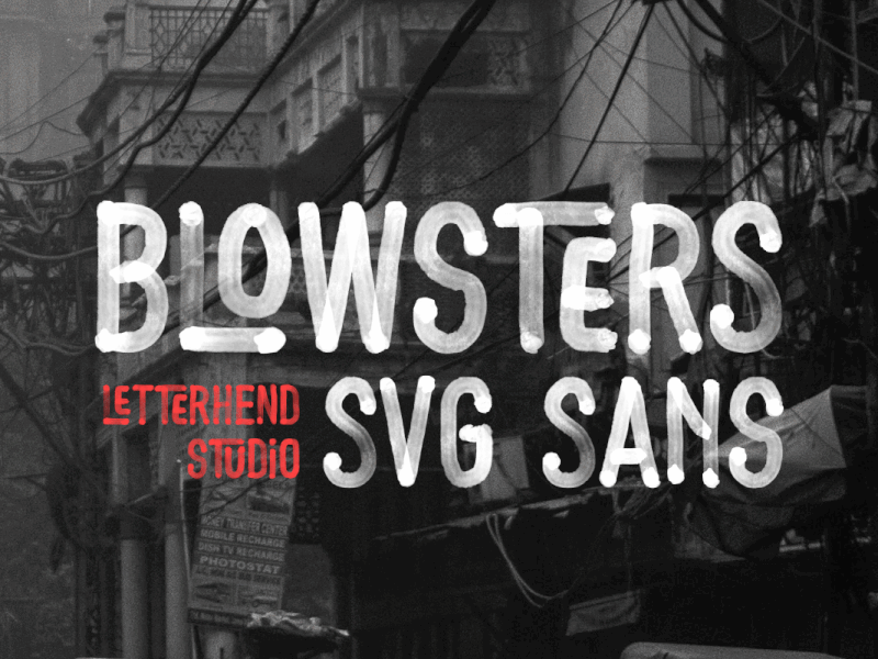 Blowsters - Ligature SVG Sans movie font