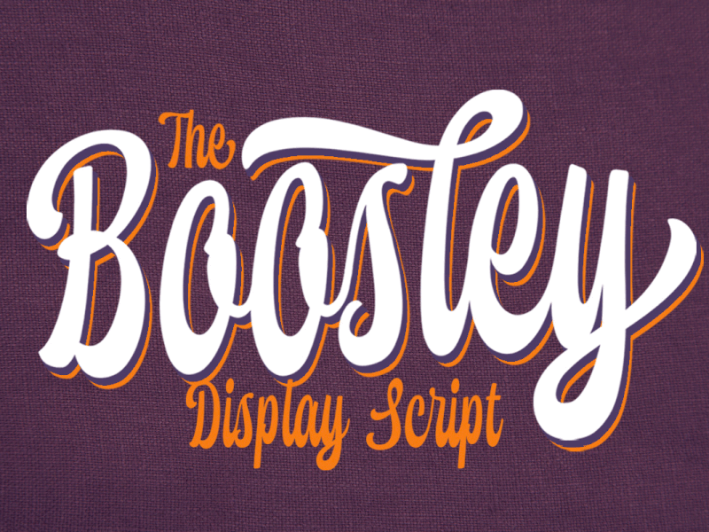 Boosley - Display Script 60s font