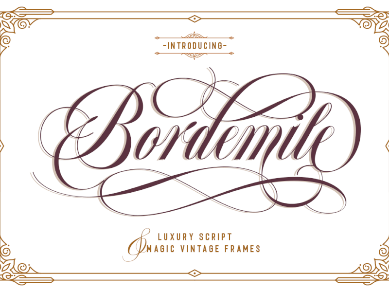Bordemile – Luxury Script retro font