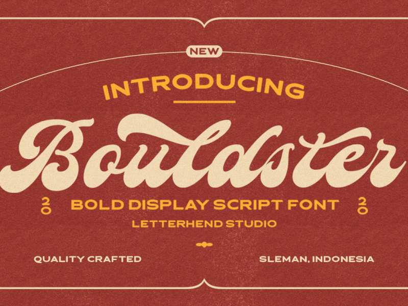 Bouldster - Bold Display Script Font