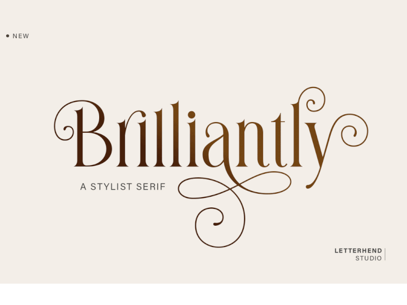 Brilliantly - A Stylish Serif wordmark font