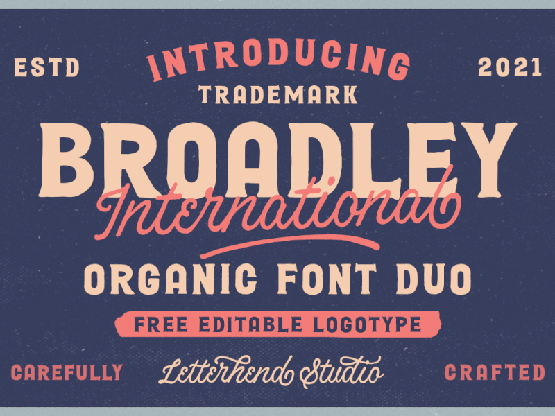 Broadley - Vintage Font Duo logo template