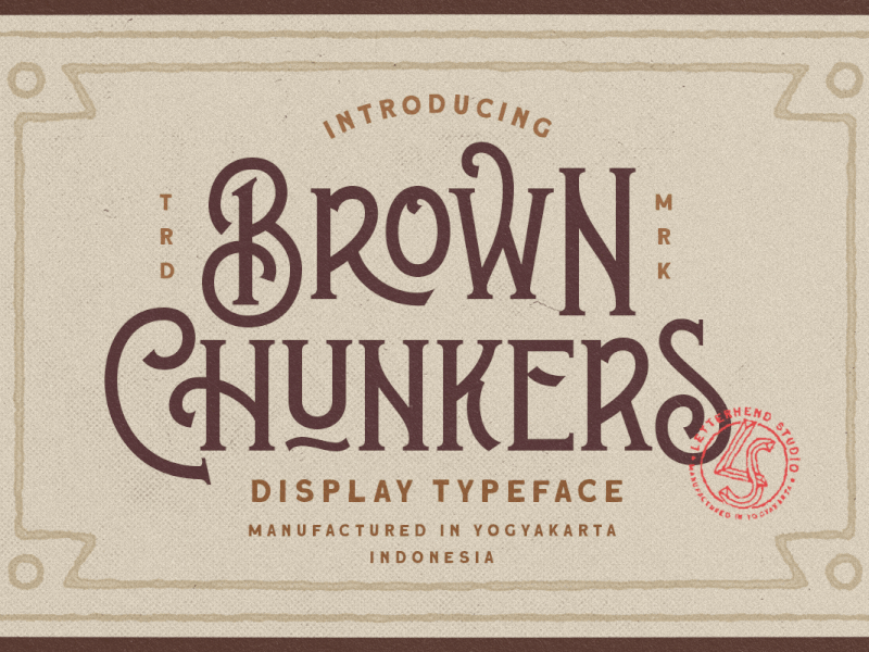 Brown Chunkers - Display Typeface classy font graphic design