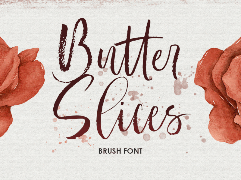 Butter Slices - Brush Font rustic font