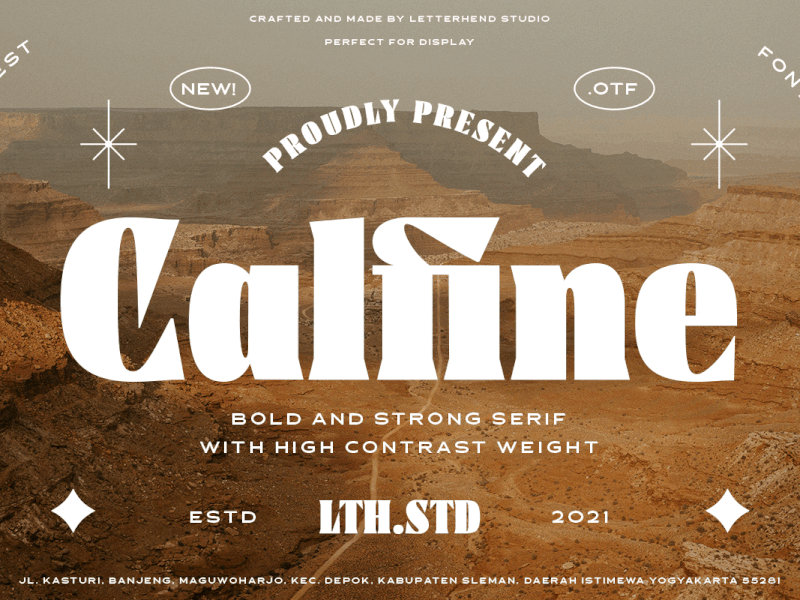 Calfine - Bold Serif magazine font
