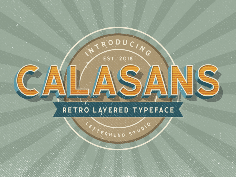 Calasans - 7 Layered Fonts