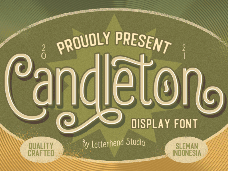 Candleton - Display Font signage font
