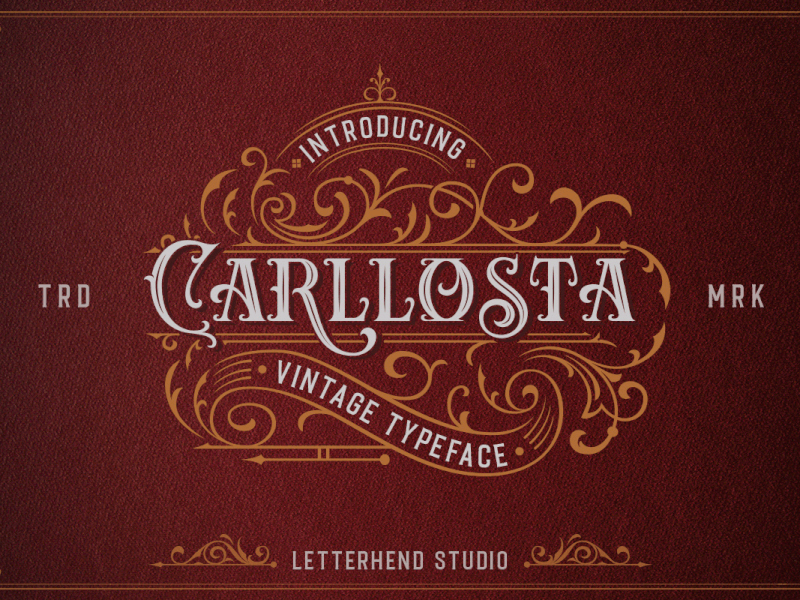 Carllosta - Layered Font (+EXTRAS) illustration